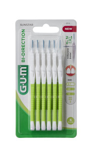 GUM BI-DIRECTION ULTRA medzizubná kefka s ohybným mechanizmom 0,8 mm (ISO 1), 6 ks