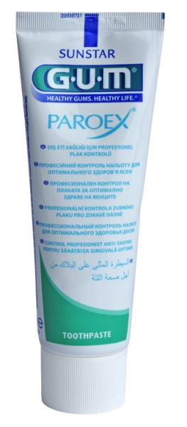 GUM PAROEX zubná pasta (CHX 0,06 % + CPC 0,05 %), 75 ml
