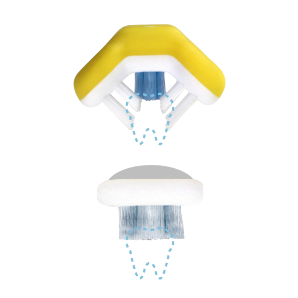 Fridababy Tooth Hugger 3D zubná kefka, žltá