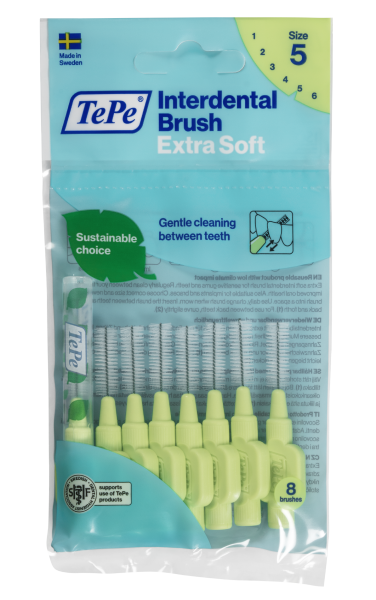 TePe Extra soft medzizubné kefky 0,8 mm, svetlozelené, 6 ks