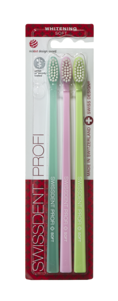 SWISSDENT WHITENING Soft zubná kefka (2+1 zadarmo) - VERBIER