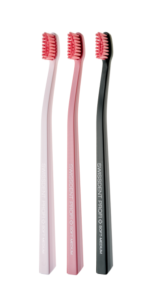 SWISSDENT COLOURS zubné kefky Soft-Medium (2+1 zadarmo) PINK PARADISE