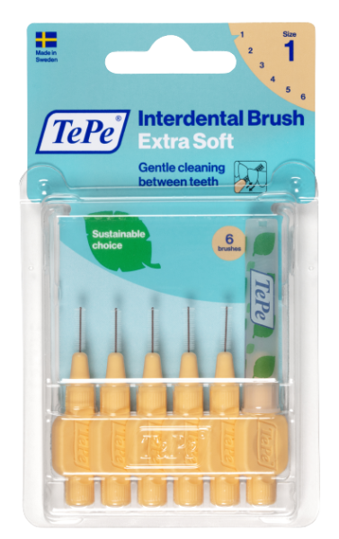 TePe Extra soft medzizubné kefky 0,45 mm, svetlooranžové, 6 ks