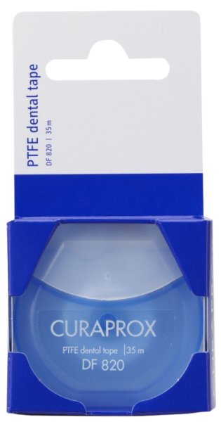 Curaprox DF 820 Floss Tape páska impregnovaná CHX, 35 m