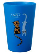 Farebný plastový pohár TePe, modrý
