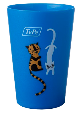 Farebný plastový pohár TePe, modrý