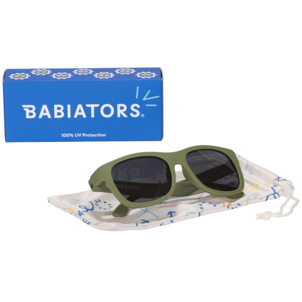 BABIATORS Eco Collection Navigator Wild Moss, slnečné okuliare zelené, 3-5 rokov