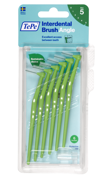 TePe Angle medzizubné kefky 0,8 mm, zelené, 6 ks