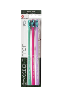 SWISSDENT COLOURS zubné kefky Soft-Medium (2+1 zadarmo), ART BASEL