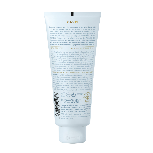 V.SUN Opaľovací krém na telo SPF 50, 200 ml