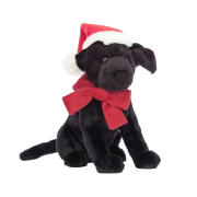 Jellycat Pes labrador Black s vianočnou čiapočkou 22 cm