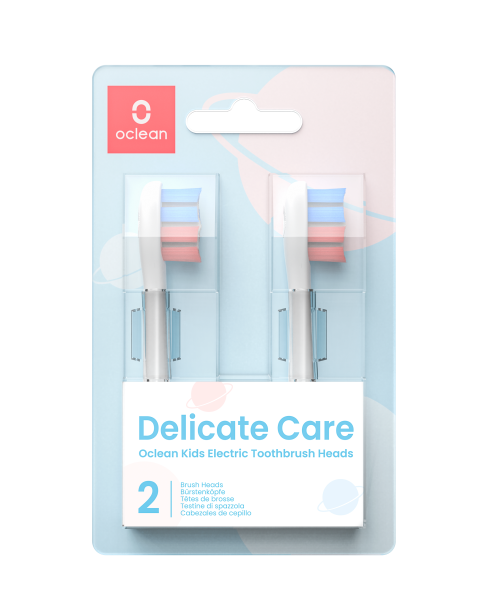 Oclean náhradné hlavice detské Kids Extra Soft, P3K1 - 2 ks, biele