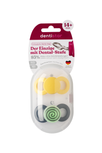 Dentistar Day & Night Soother, denný a nočný cumlík, od 14 mesiacov, žltý