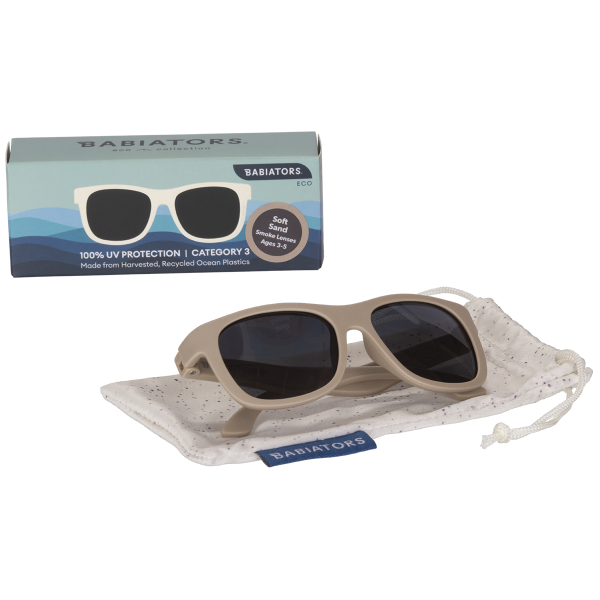 BABIATORS Eco Collection Navigator Soft Sand, slnečné okuliare pieskové, 3-5 rokov