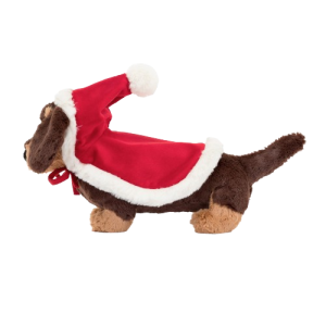 Jellycat Otto Sausage s vianočnou čiapočkou 18 cm