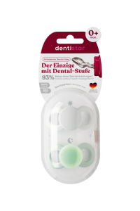 Dentistar Day & Night Soother, denný a nočný cumlík, 0 - 6 mesiacov, zelený