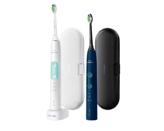 Philips Sonicare 5100 HX6851/34 White and Navy blue 1+1 Sonické elektrické zubné kefky