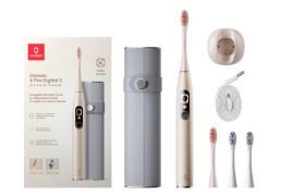 Oclean X Pro Digital Set Gold puzdro a sonická kefka, zlatá