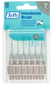 TePe Original medzizubné kefky z bioplastov 1,3 mm, sivé, 6 ks