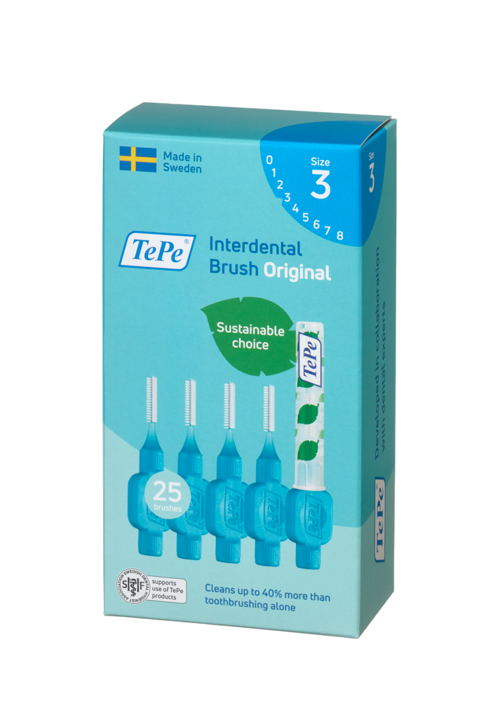 TePe Original medzizubné kefky z bioplastov 0,6 mm, modré, 25 ks