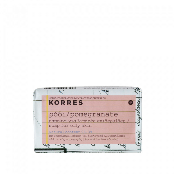 KORRES Soap Pomegranate tuhé mydlo na mastnú pleť s granátovým jablkom, 125g