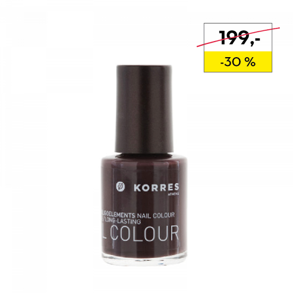 KORRES Nail Colour STONE BROWN 63 - ošetrujúci lak na nechty, odtieň 63, 10 ml