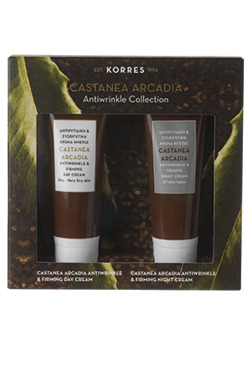 KORRES Castanea Arcadia mini kolekcia - denný a nočný krém, 16 ml