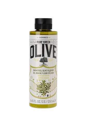 KORRES Pure Greek Olive – sprchovací gél s gréckym extra panenským olivovým olejom s vôňou olivového kvetu, 250 ml