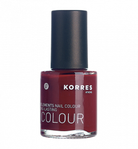 KORRES Nail Colour DEEP RED 57 - ošetrujúci lak na nechty, odtieň 57, 11 ml