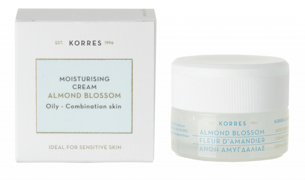 KORRES Almond Blossom hydratačný denný krém na mastnú a zmiešanú pleť, 40 ml
