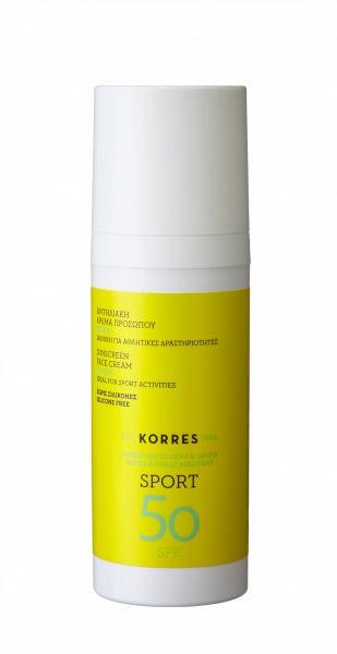 KORRES CITRUS Active Sports Face Cream - Pleťový opaľovací krém SPF50, 50 ml