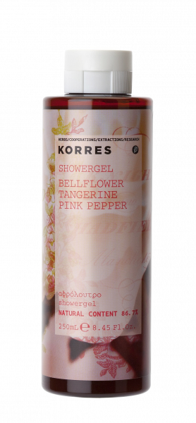 KORRES sprchový gél s parfumáciou Zvonček / Mandarinka / Ružový korenie, 250 ml