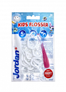 Jordan Kids Flosser luk s niťou pre medzizubné čistenie, 36 ks