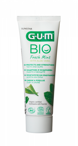 GUM BIO Fresh Mint zubná pasta s Aloe vera, 75 ml