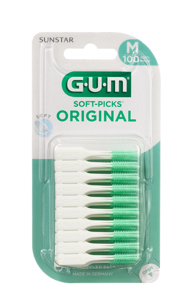 GUM Soft-Picks masážna medzizubná kefka s fluoridmi- velikost Regular, ISO 1 (100 ks)