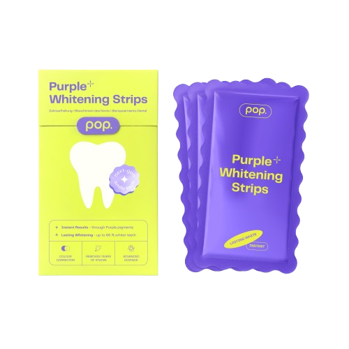 Pop Purple Whitening Strips, fialové bieliace pásiky s okamžitým účinkom, 10 ks