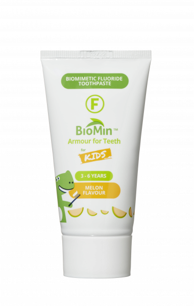 BioMin F gélová zubná pasta pre deti, melón, 37,5 ml