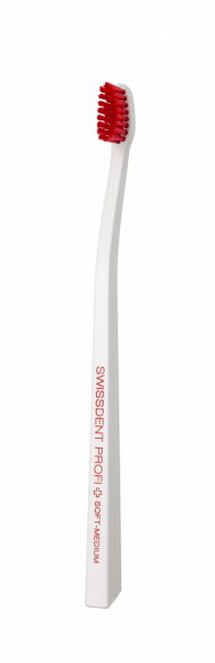 SWISSDENT COLOURS Soft-Medium, bielo-červený