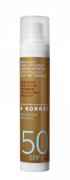 KORRES Red Grape Antispot - pleťový krém proti pigmentovým škvrnám s SPF50, 50 ml