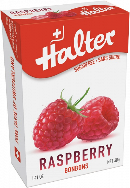Halter Raspberry cukríky bez cukru, 40 g