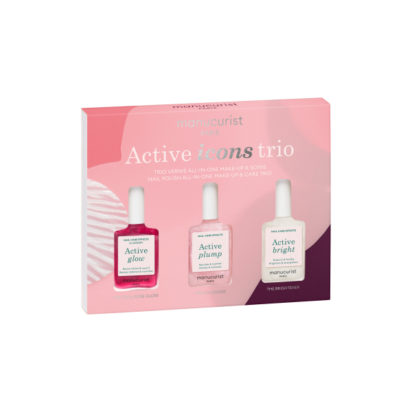 Manucurist Active Icons Trio – Sada ikonických ošetrujúcich lakov na nechty Active™