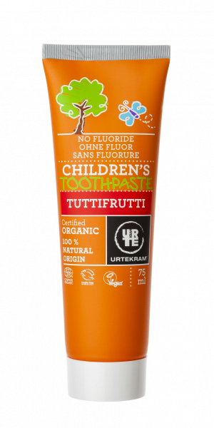 URTEKRAM Tutti Frutti detská zubná pasta, 75 ml