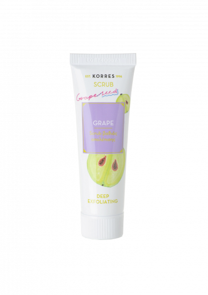 KORRES Beauty shots - SCRUB GRAPE - hĺbkovo čistiaci píling, HROZNO, 18 ml
