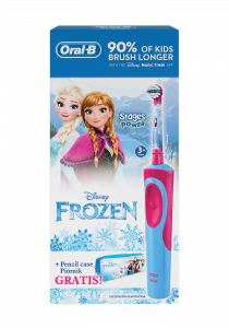 Oral-B Vitality KIDS Frozen elektrická kefka pre deti + peračník s motívmi Ľadového kráľovstva