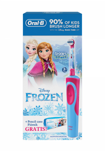 Oral-B Vitality KIDS Frozen elektrická kefka pre deti + peračník s motívmi Ľadového kráľovstva