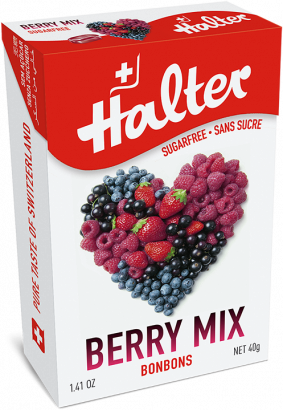 Halter Berry MIX Lesná zmes cukríky bez cukru, 40 g