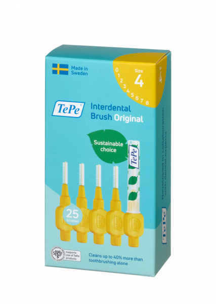 TePe Original medzizubné kefky z bioplastov 0,7 mm, žlté, 25 ks
