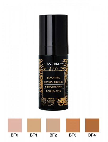 KORRES Black Pine - spevňujúci a rozžiarujúci make-up s čiernou borovicou s liftingovým účinkom, odtieň BF1, 30 ml