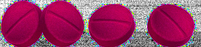 GUM Red Cote - tablety pre indikáciu zubného plaku, 4 ks vo vrecku