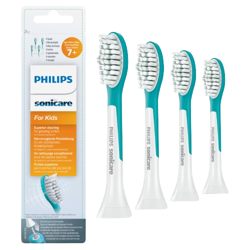 Philips Sonicare for Kids Standard HX6044/33 Štandardná veľkosť hlavice sonickej kefky pre deti od 7 rokov, 4 ks